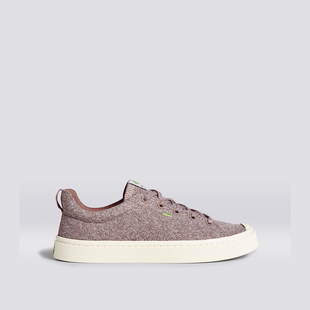 IBI Cariuma Low Top Bamboo Weave Knit Vegan Stone Blush Homme | FRA-7885558